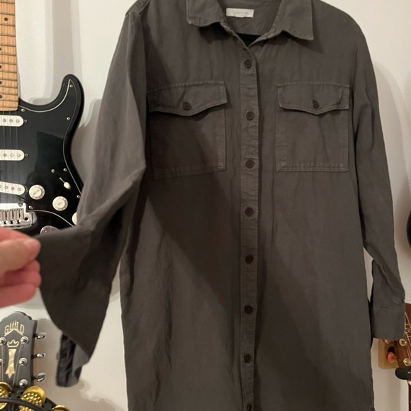 Outerknown SEA shirt dress in utility grey! EUC - Picture 4 of 8